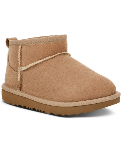 UGG® Kids Classic Ultra Mini Twinface Sheepskin Booties - Sand