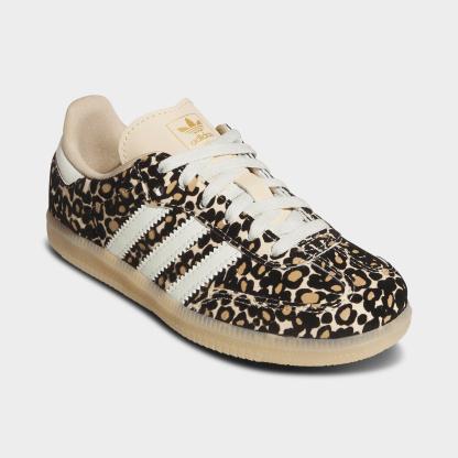 Little Kids' adidas Originals Samba OG Casual Shoes - Sand Strata/Ivory - Both shoes facing left