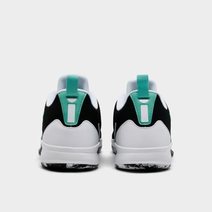 Big Kids' Nithtke Sabrina 3 Basketball Shoes - Black/White/Mint - Back view