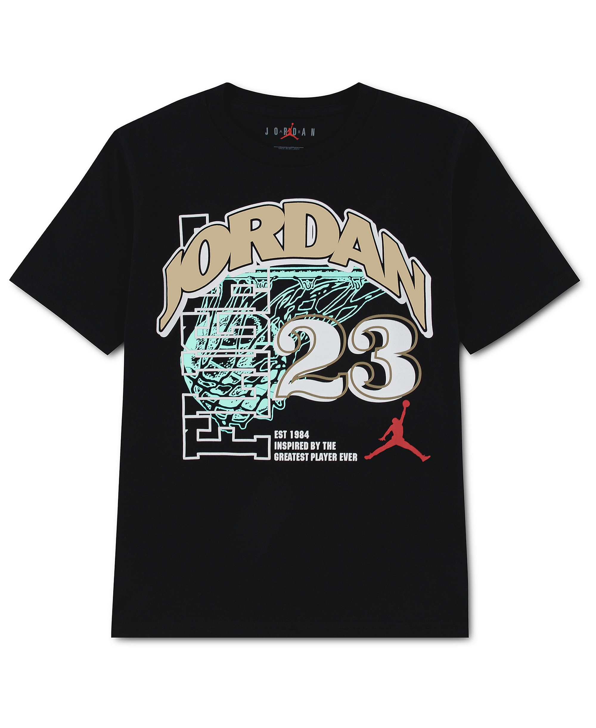 Jordan Boys' 8-20 Arched Swish 23 Short-Sleeve T-Shirt - Black
