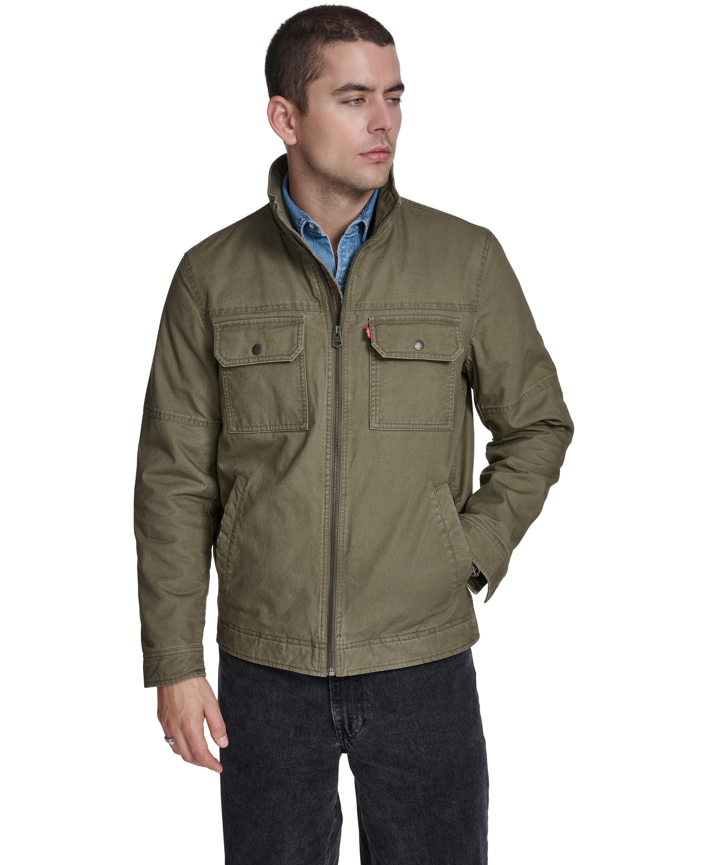 Levi's Men's Cotton Lightweight Jacket - Olive