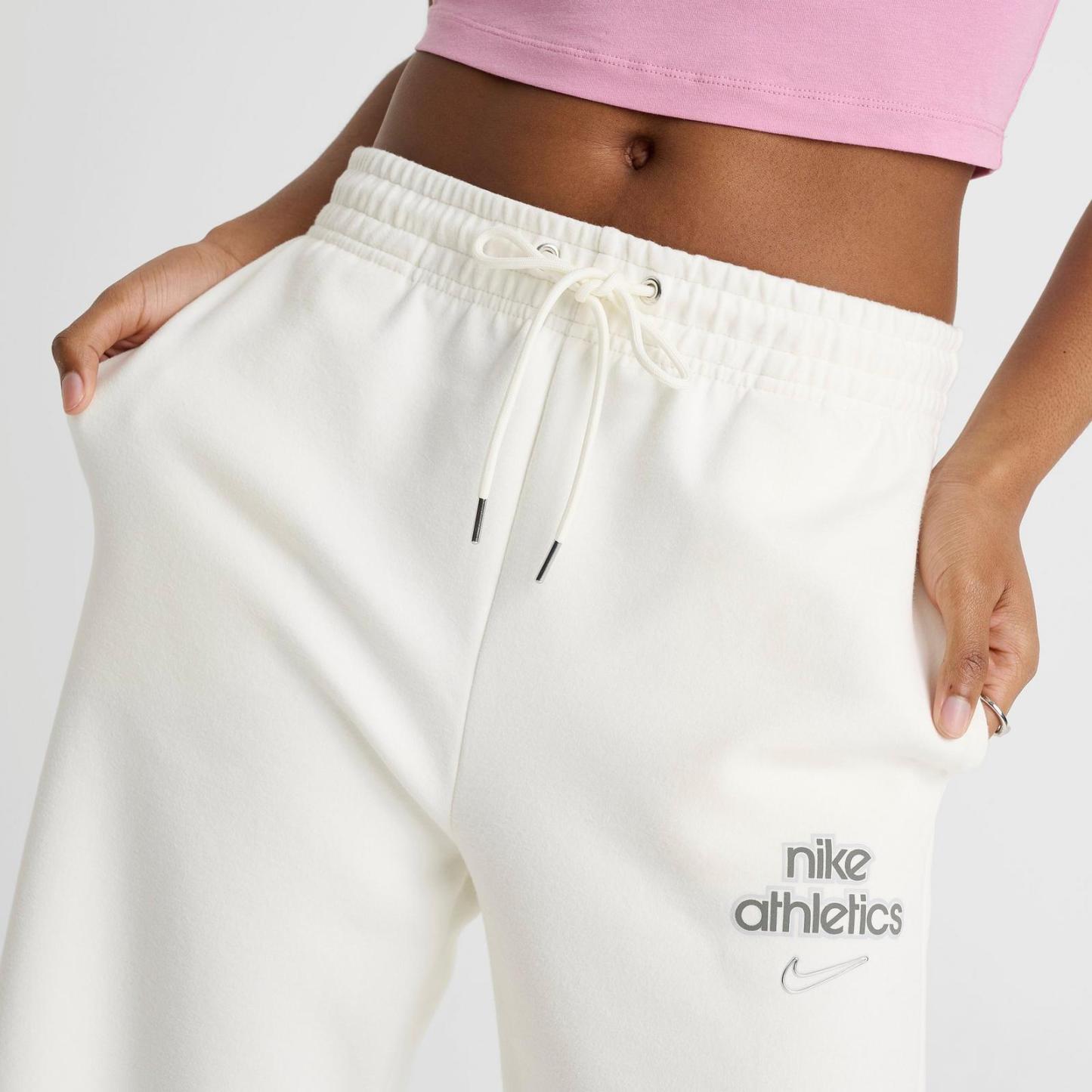 Women's Nike Sportswear Phoenix Fleece High-Waisted Wide-Leg Jogger Pants - Sail