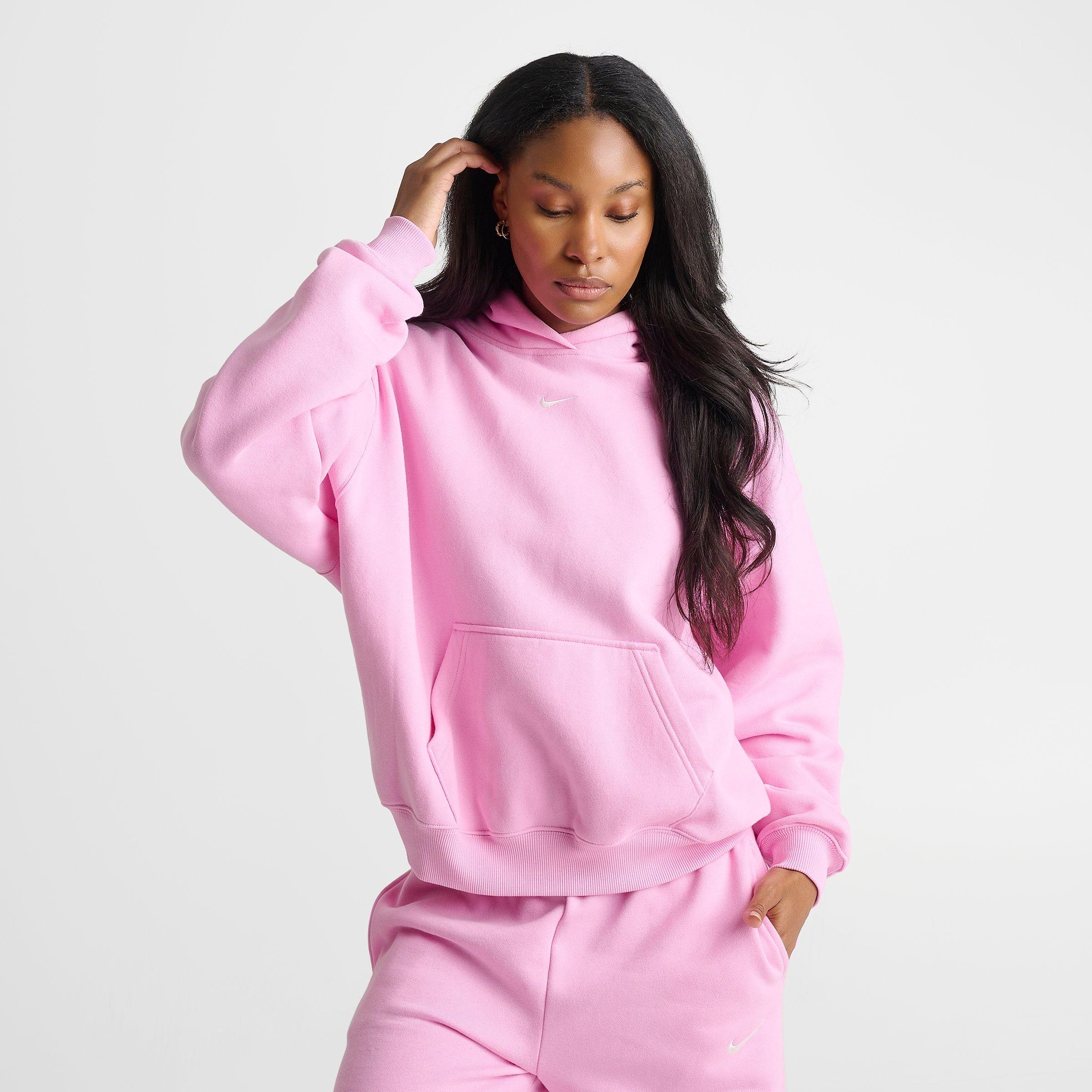 Women's Nithtke Studio Fleece Medium-Weight Camo Oversized Pullover Hoodie - Pink Rise/Sail