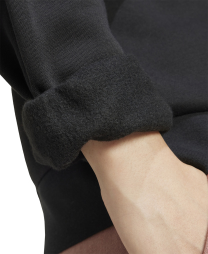 adidas Women's Essentials Crewneck Small-Logo Sweatshirt - Black/White