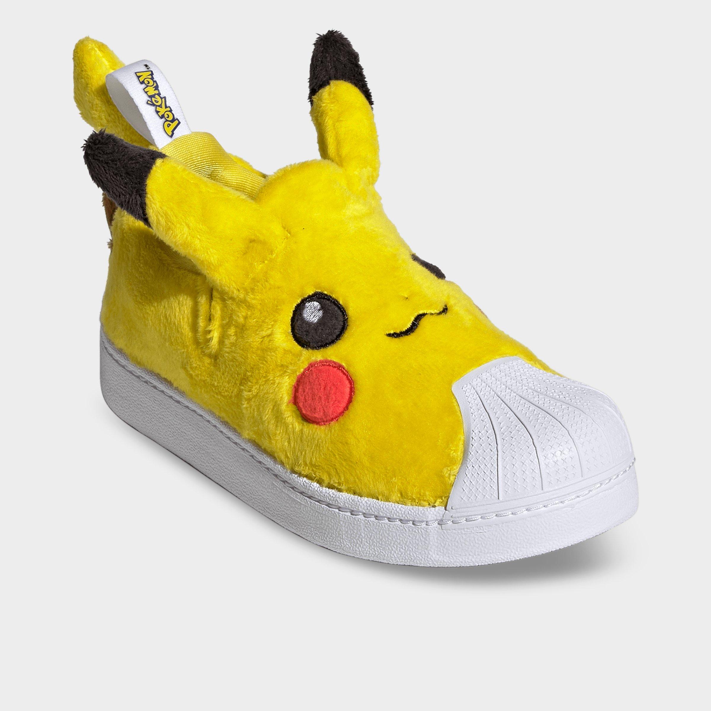 Little Kids' adidas x Pokemon Superstar Quickon Casual Shoes - Yellow/Core Black/Cloud White - Both shoes facing left