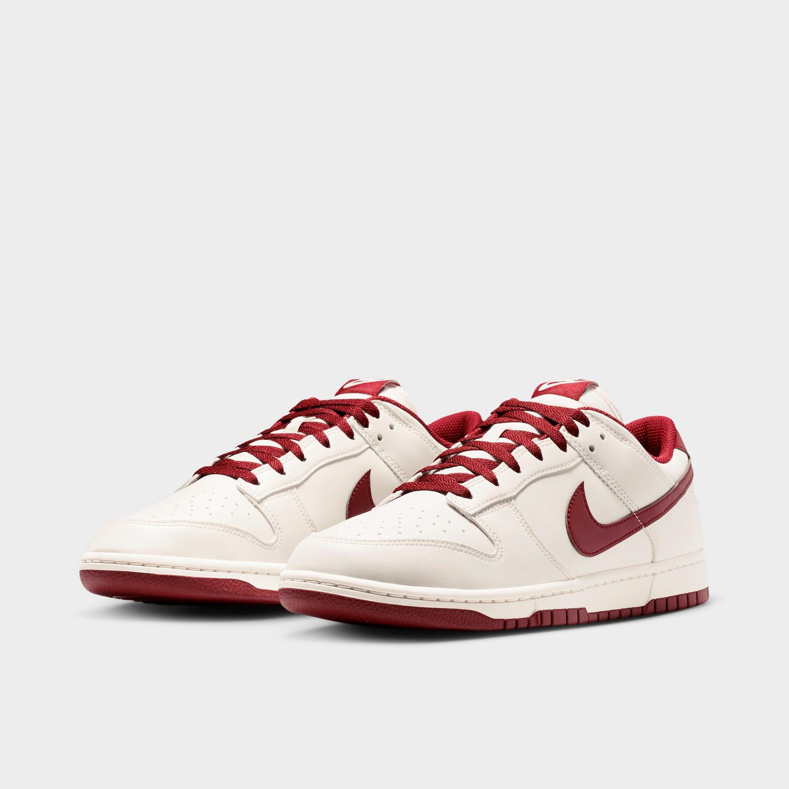 Men's Nike Dunk Low Retro Casual Shoes - Phantom/Phantom/Team Red
