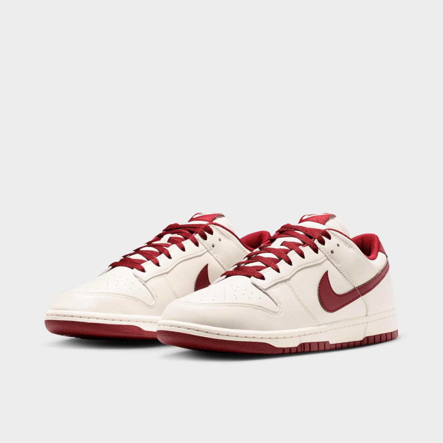 Men's Nike Dunk Low Retro Casual Shoes - Phantom/Phantom/Team Red
