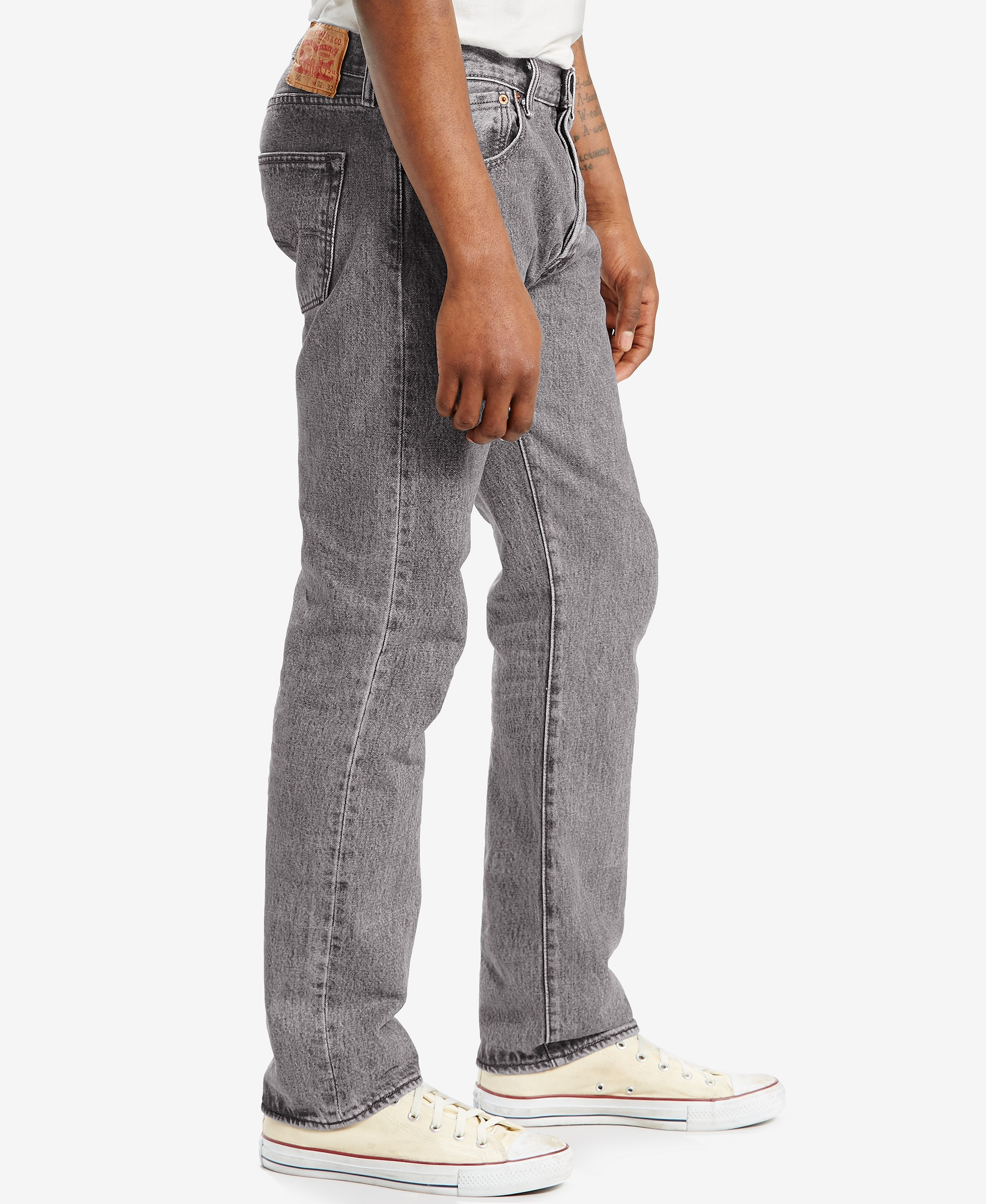 Levi's Men's 501 Straight-Fit Button Fly Stretch Jeans - Dirienzo stretch