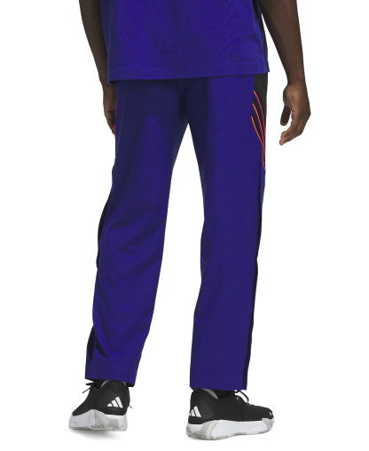 adidas Men's Three-Stripe Woven Snap Pants - Mystery Ink/Black/Solar Turbo