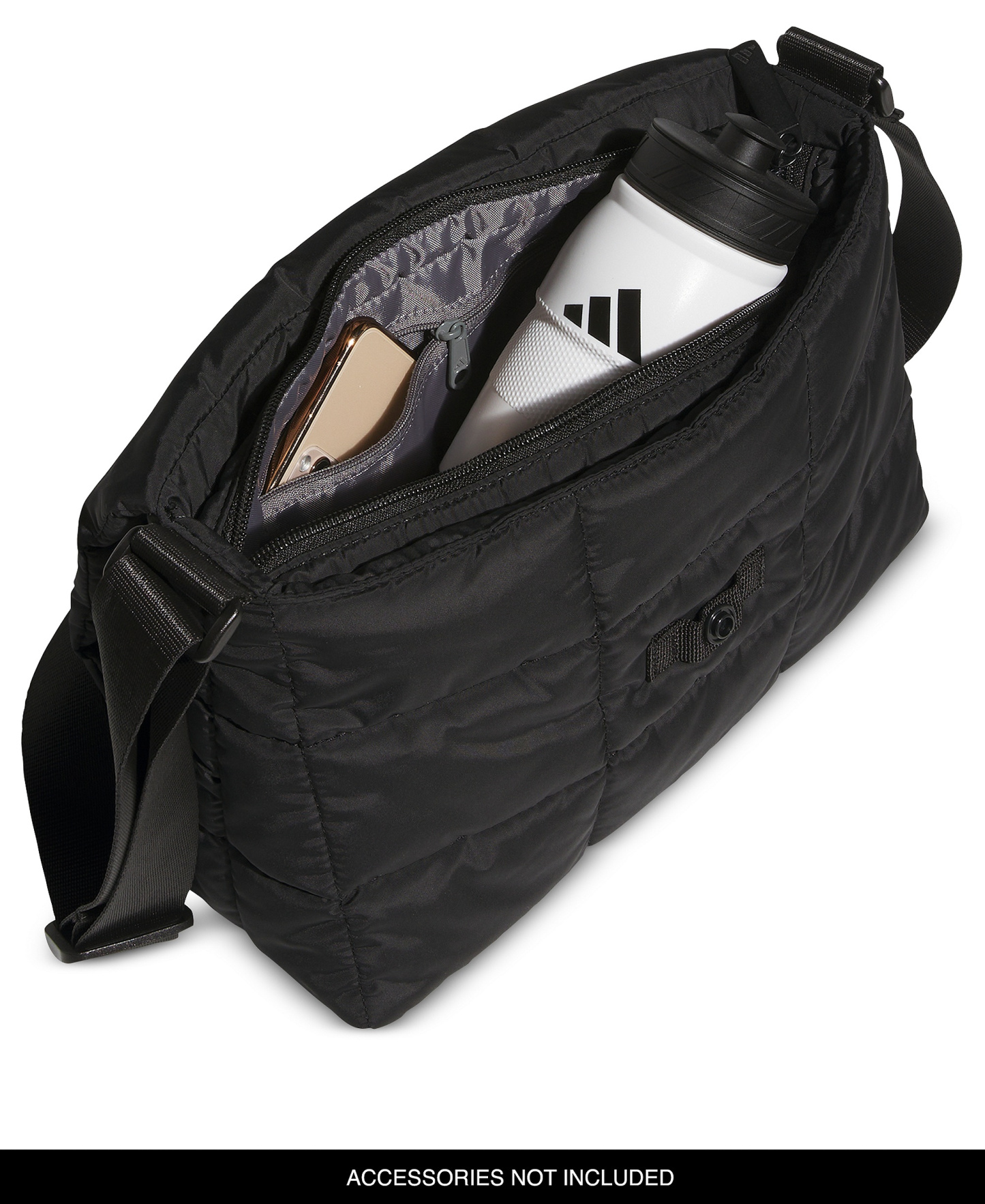 adidas Women's Quilted Crossbody Bag - Black