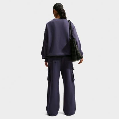 Women's Nithtke Studio Fleece Medium-Weight High-Rise Oversized Cargo Pants - Gridiron/Sail