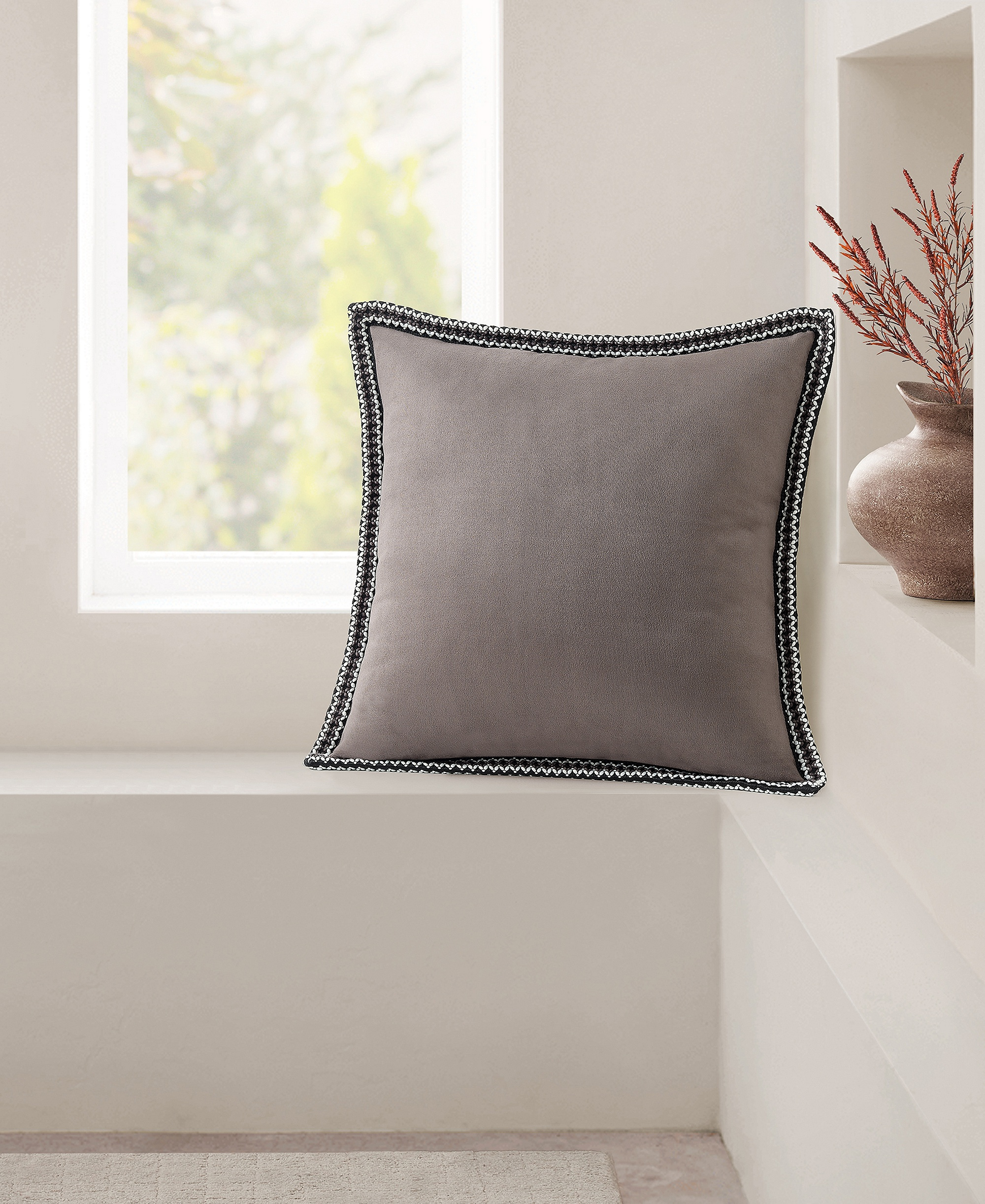 Kirkwood UGG Braid Decorative Pillow, 20" x 20" - Charcoal