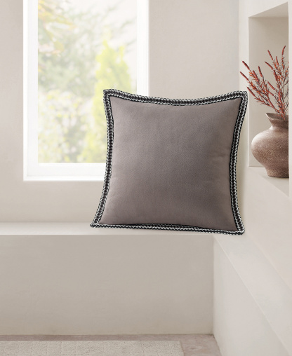 Kirkwood UGG Braid Decorative Pillow, 20" x 20" - Charcoal