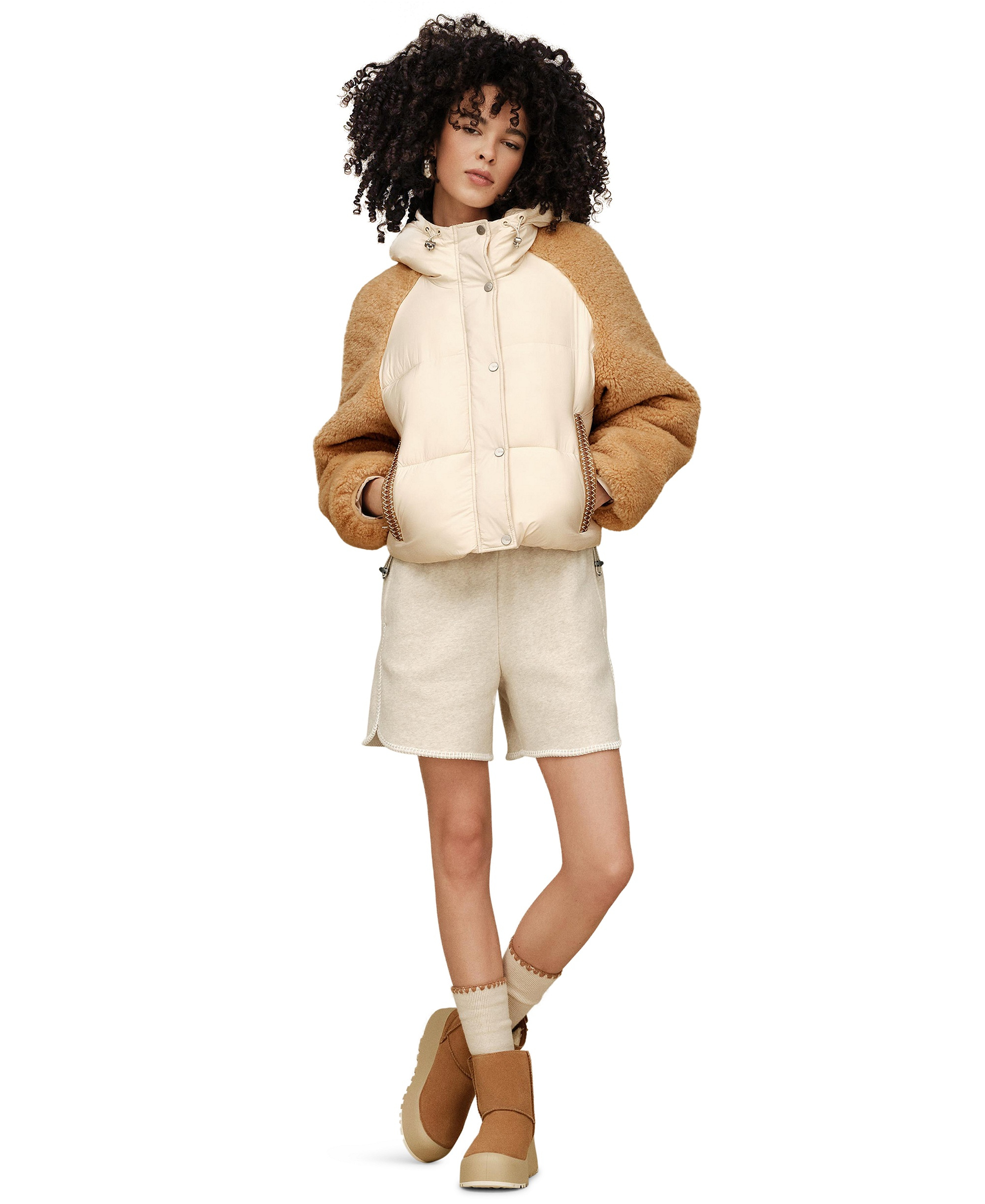 UGG Women's Mykah Puffer Jacket - Cream / Sand