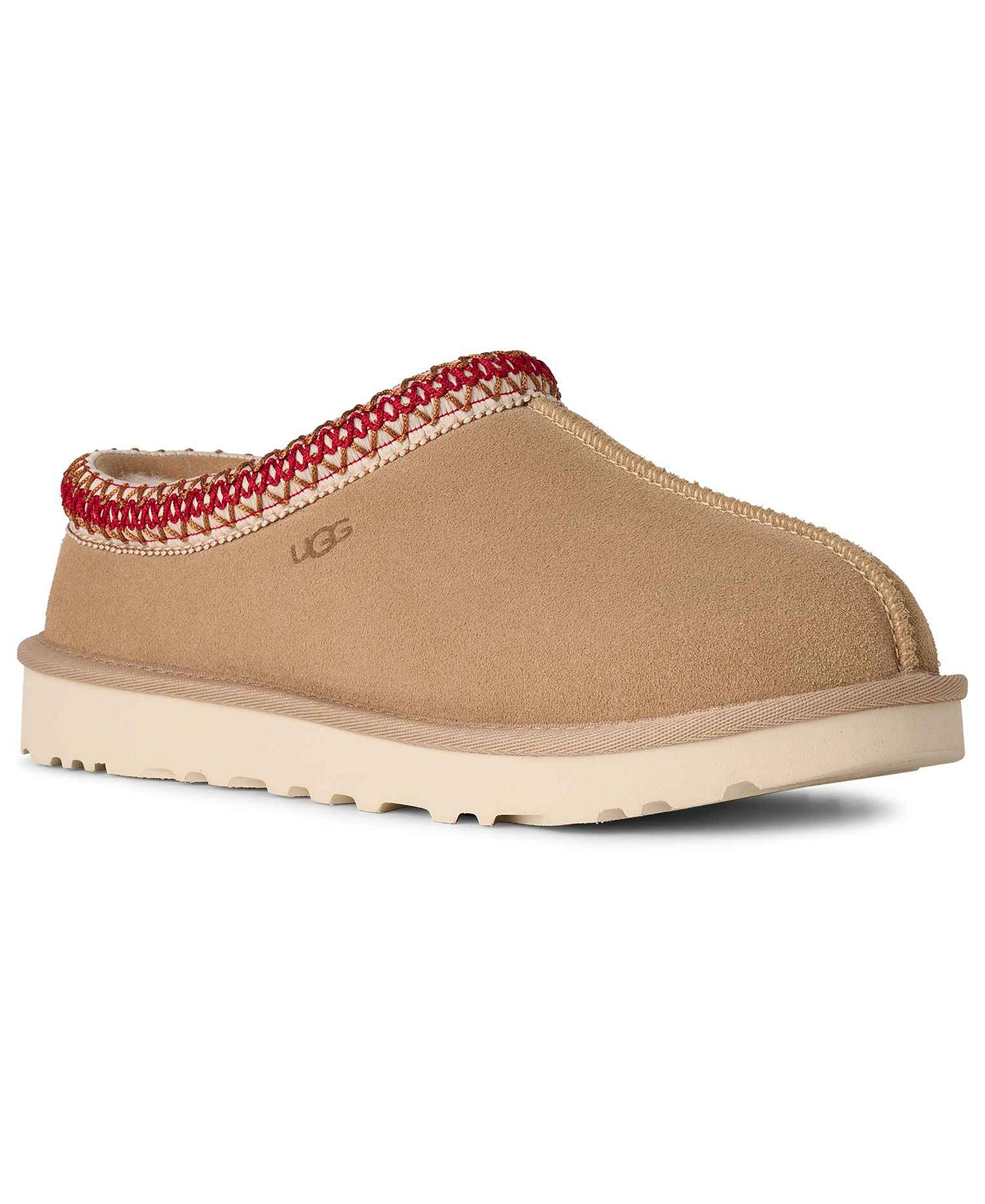 UGG® Women's Tasman II Slip-On Slide Slippers - Sand/Dark Cherry