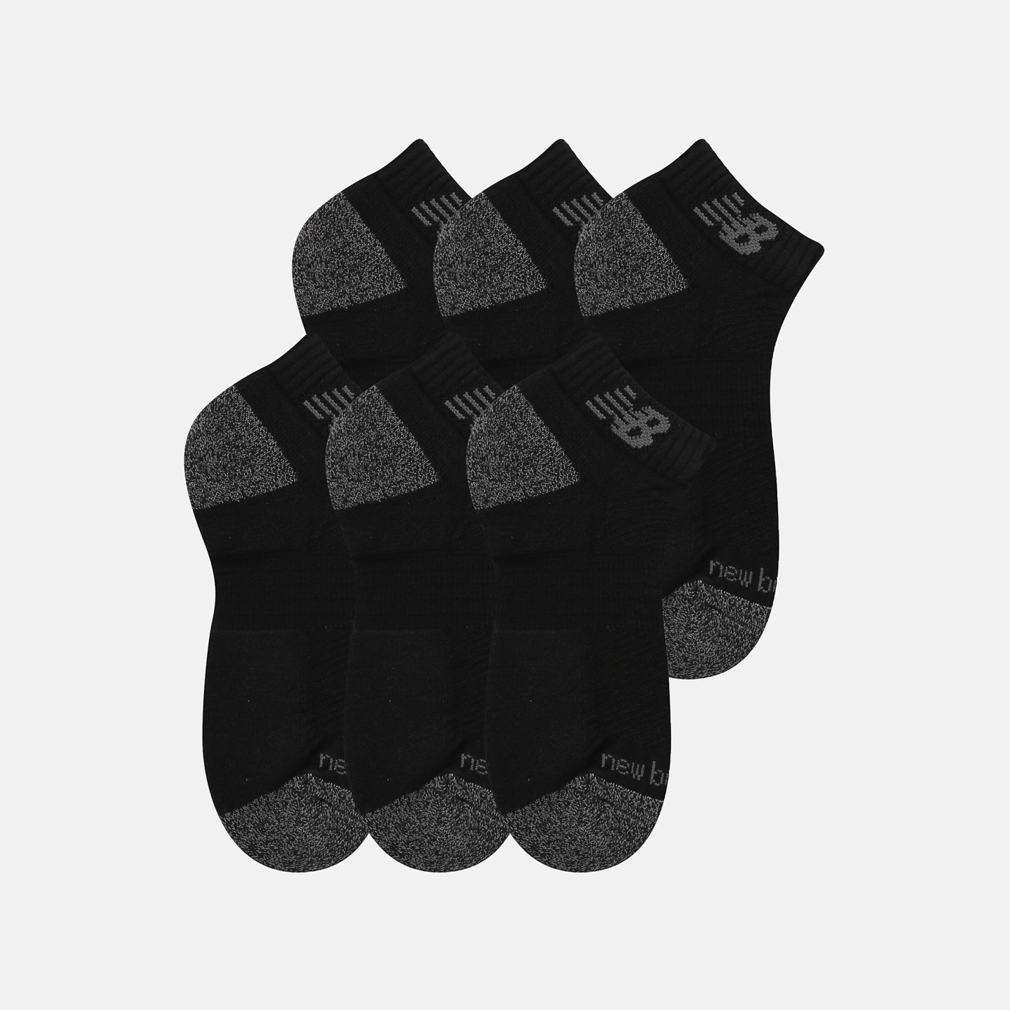 New Balance Active Low Cut Socks 6 Pack, LAS65203BK