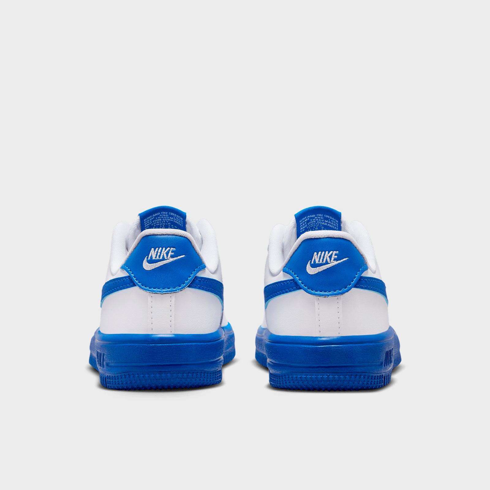 Little Kids' Nike Force 1 Casual Shoes - White/Game Royal