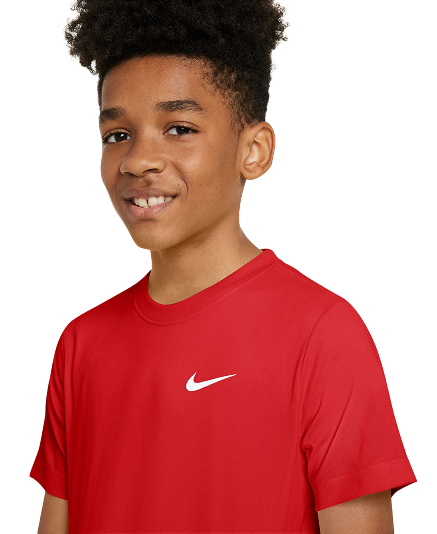 Nike Boys' and Girls' 6-20 Legend Dri-FIT Logo Graphic T-Shirt - Red