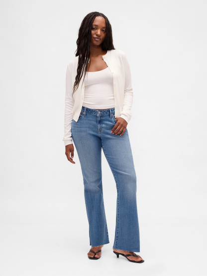Low Rise Long & Lean Jeans - Medium wash blue