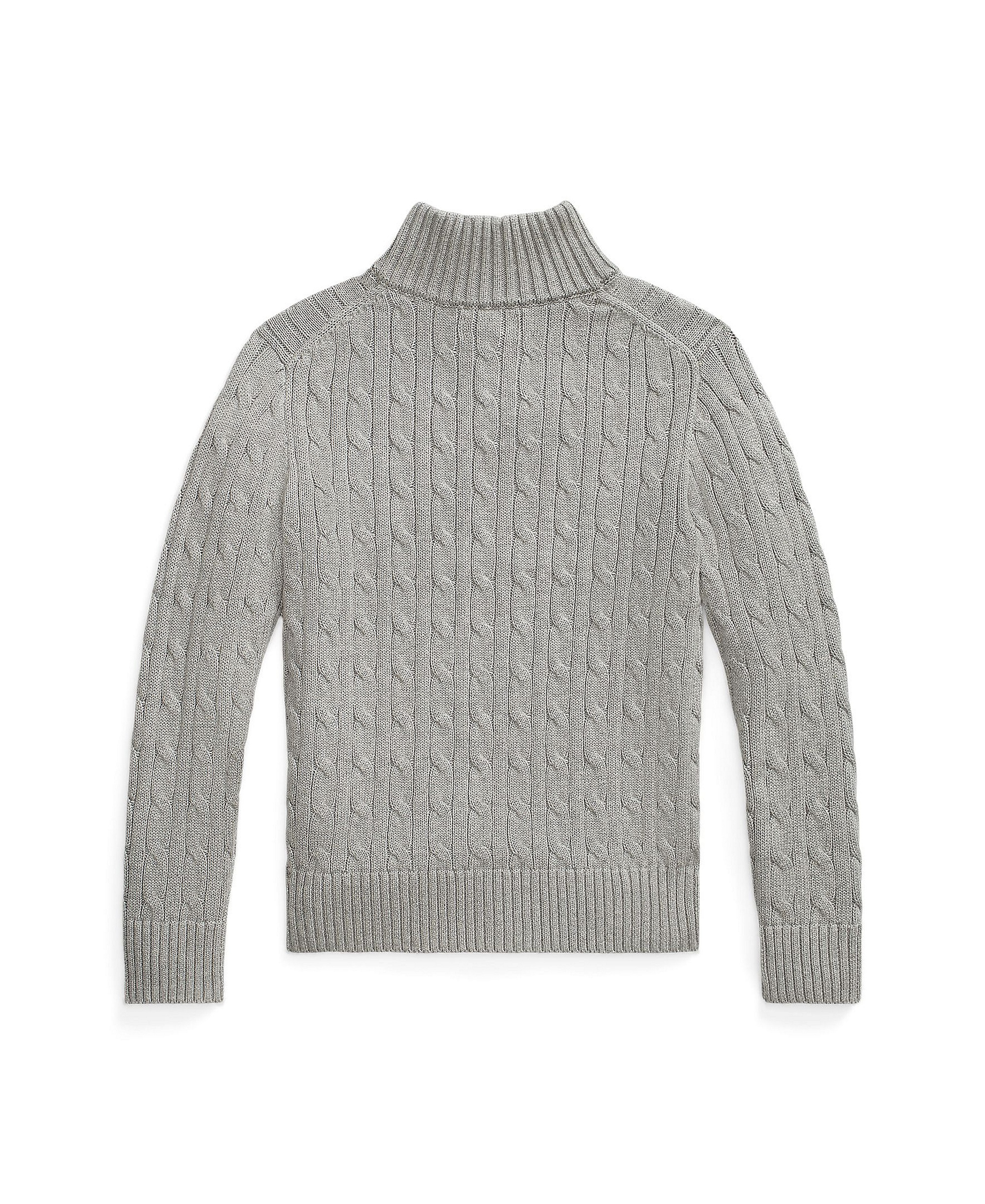 Polo Ralph Lauren Big Boys Cable-Knit Cotton Quarter-Zip Sweater - Andover Heather