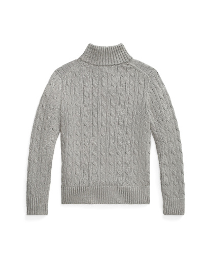 Polo Ralph Lauren Big Boys Cable-Knit Cotton Quarter-Zip Sweater - Andover Heather