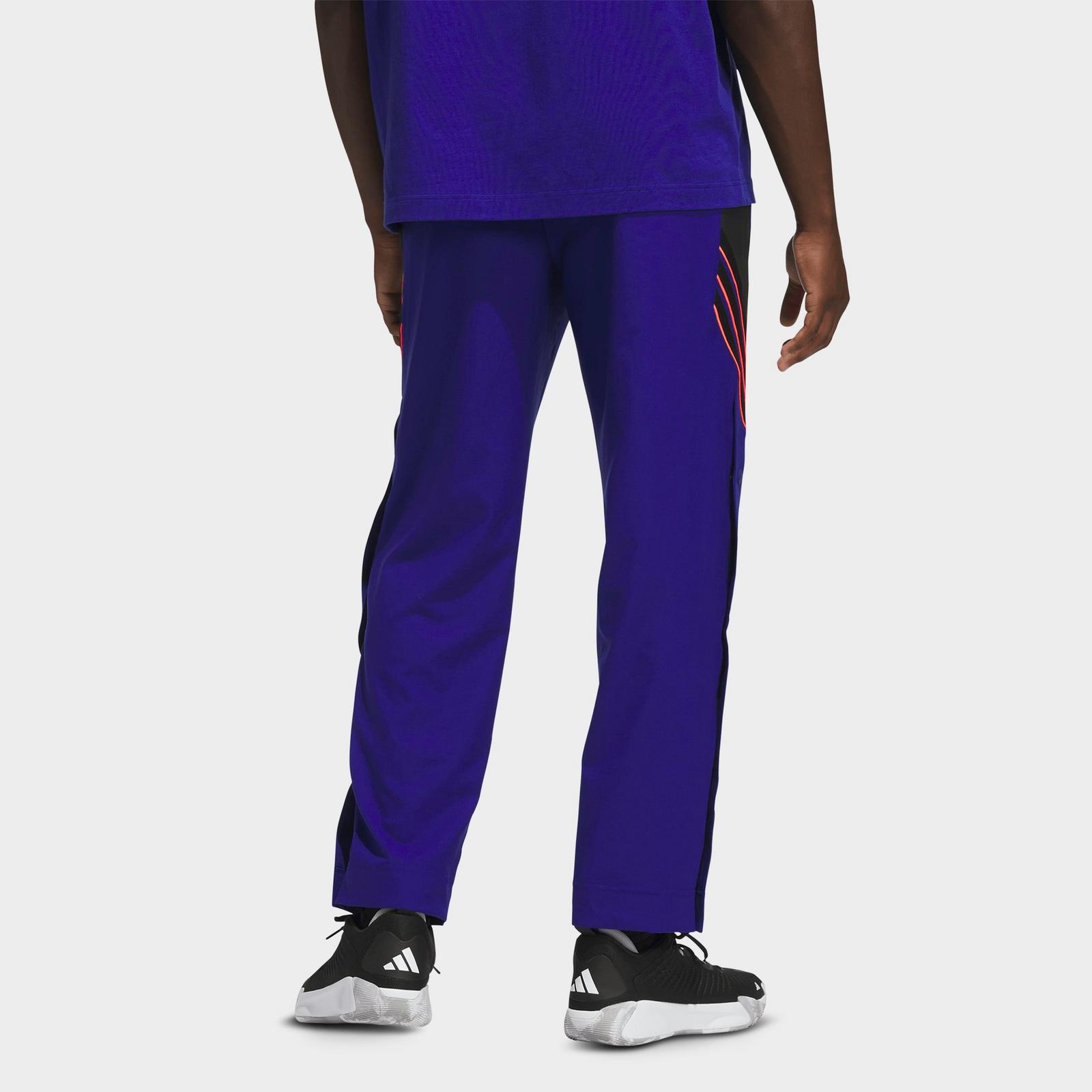 Men's adidas Crazy Lite Woven Basketball Pants - Mystery Ink/Black/Solar Turbo - view 3