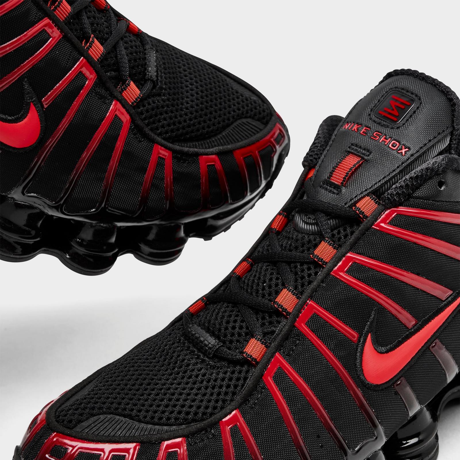 Men's Nike Shox TL Casual Shoes - Black/Black/Light Crimson
