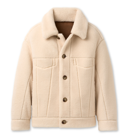 UGG Women's Frankie Collared Neck Reversible Trucker Jacket - Dark Chestnut / Cream