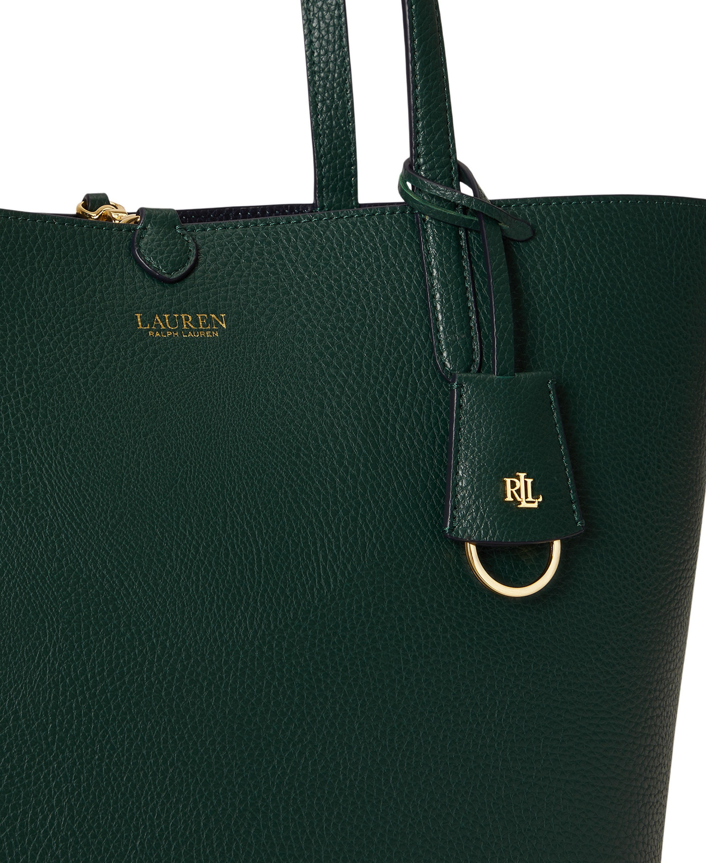 Lauren Ralph Lauren Faux-Leather Reversible Extra Large Tote Handbag - Season Green/Belting