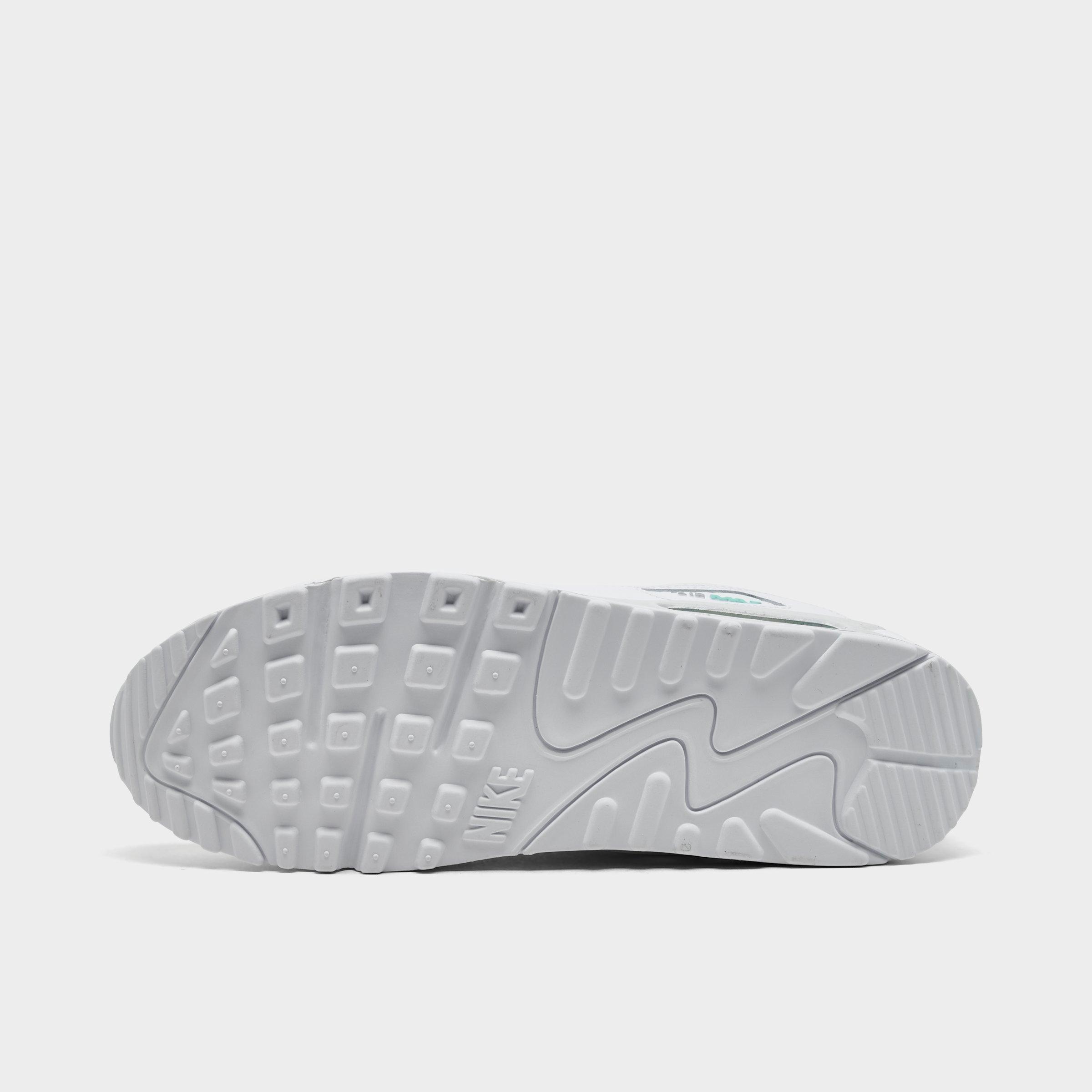 Men's Nithtke Air Max 90 Casual Shoes - Part 2 - White/Photon Dust/Hyper Turquoise - Bottom view