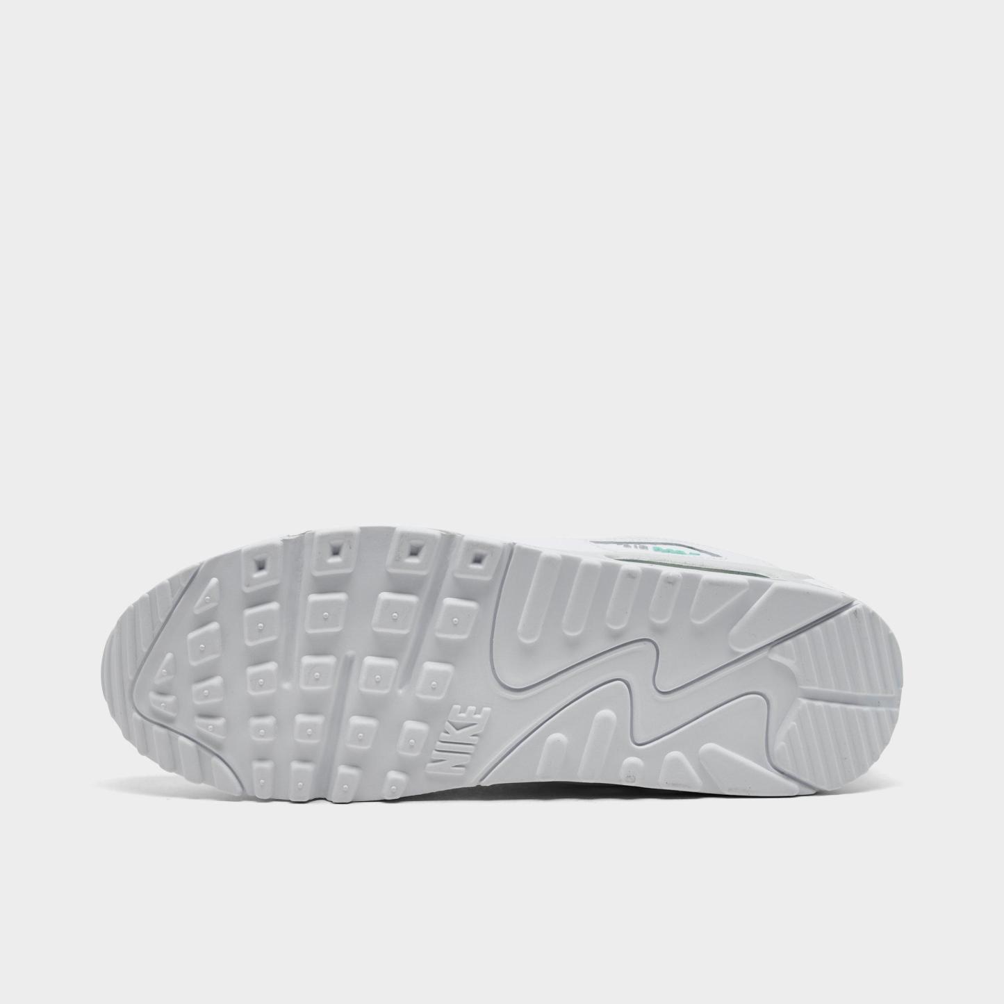 Men's Nithtke Air Max 90 Casual Shoes - Part 2 - White/Photon Dust/Hyper Turquoise - Bottom view