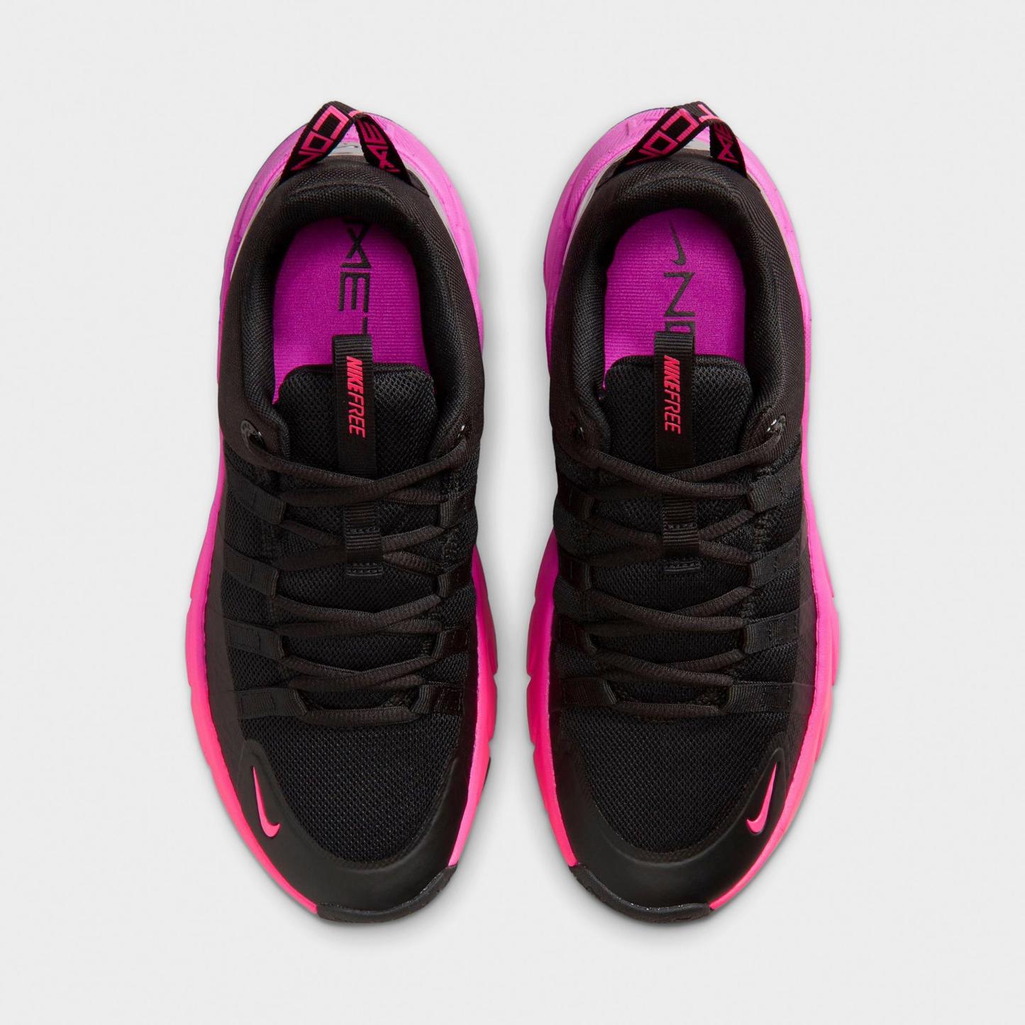 Women’s Nithtke Free Metcon 7 Training Shoes - Part 1 - Black/Hyper Pink/Metallic Cool Grey/Fuchsia Blast - Top view