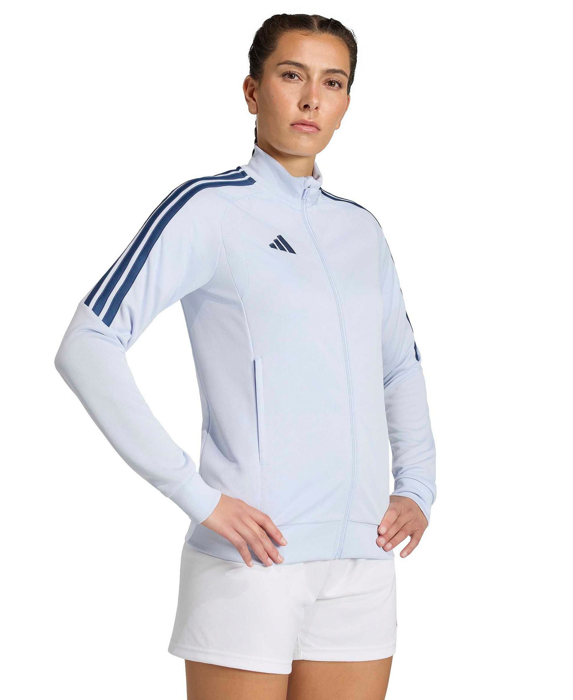 adidas Women's Tiro 26 Quarter-Zip Jacket - Aero Blue/night Marine