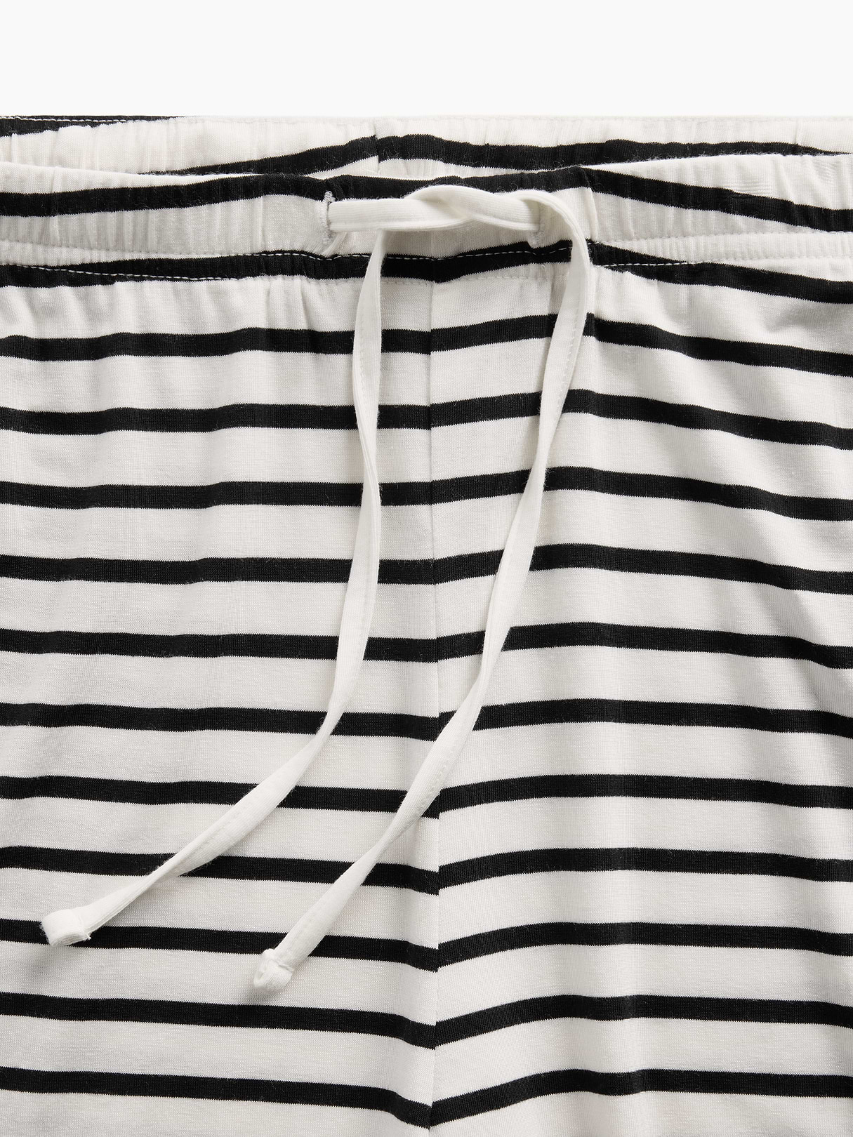 SoftMade Modal PJ Pants - Black & ivory beige stripe