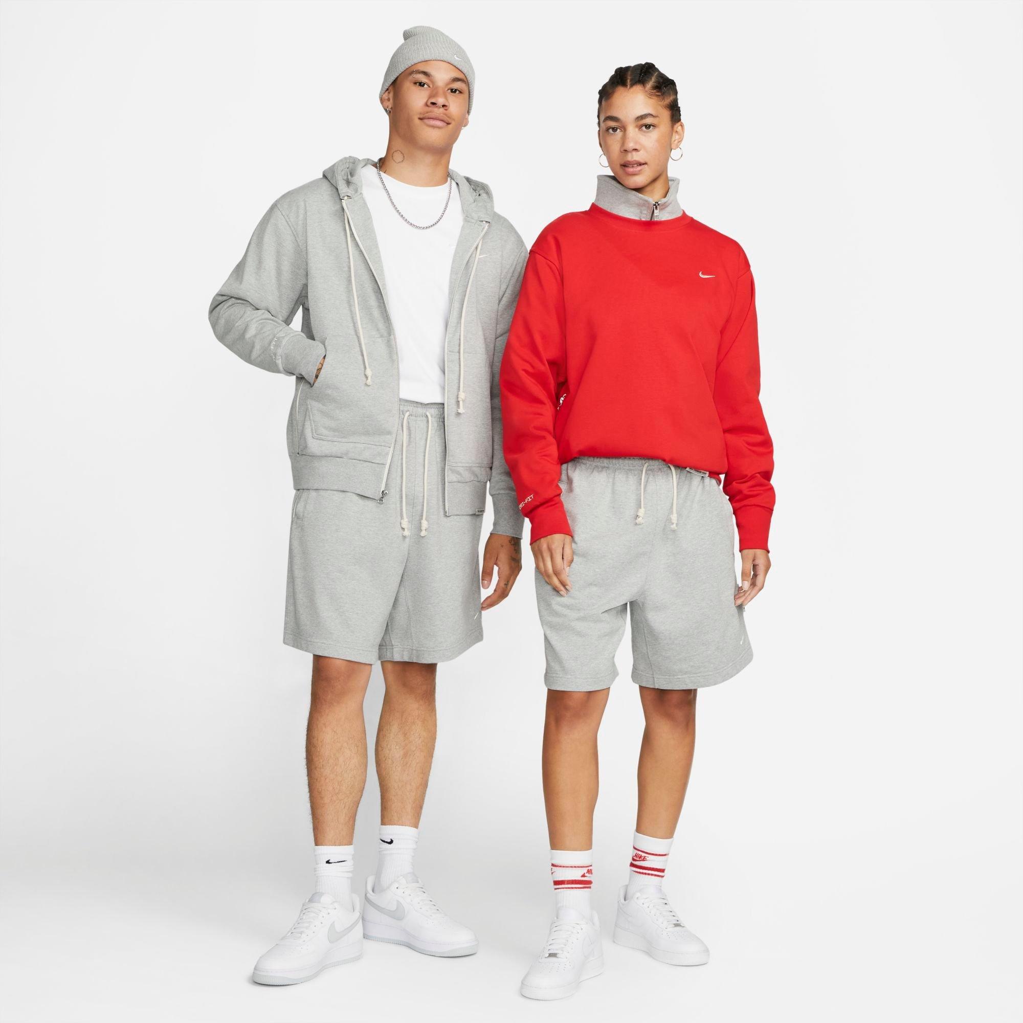 Men's Nithtke Dri-FIT Standard Issue French Terry Shorts - Dark Grey Heather/Pale Ivory