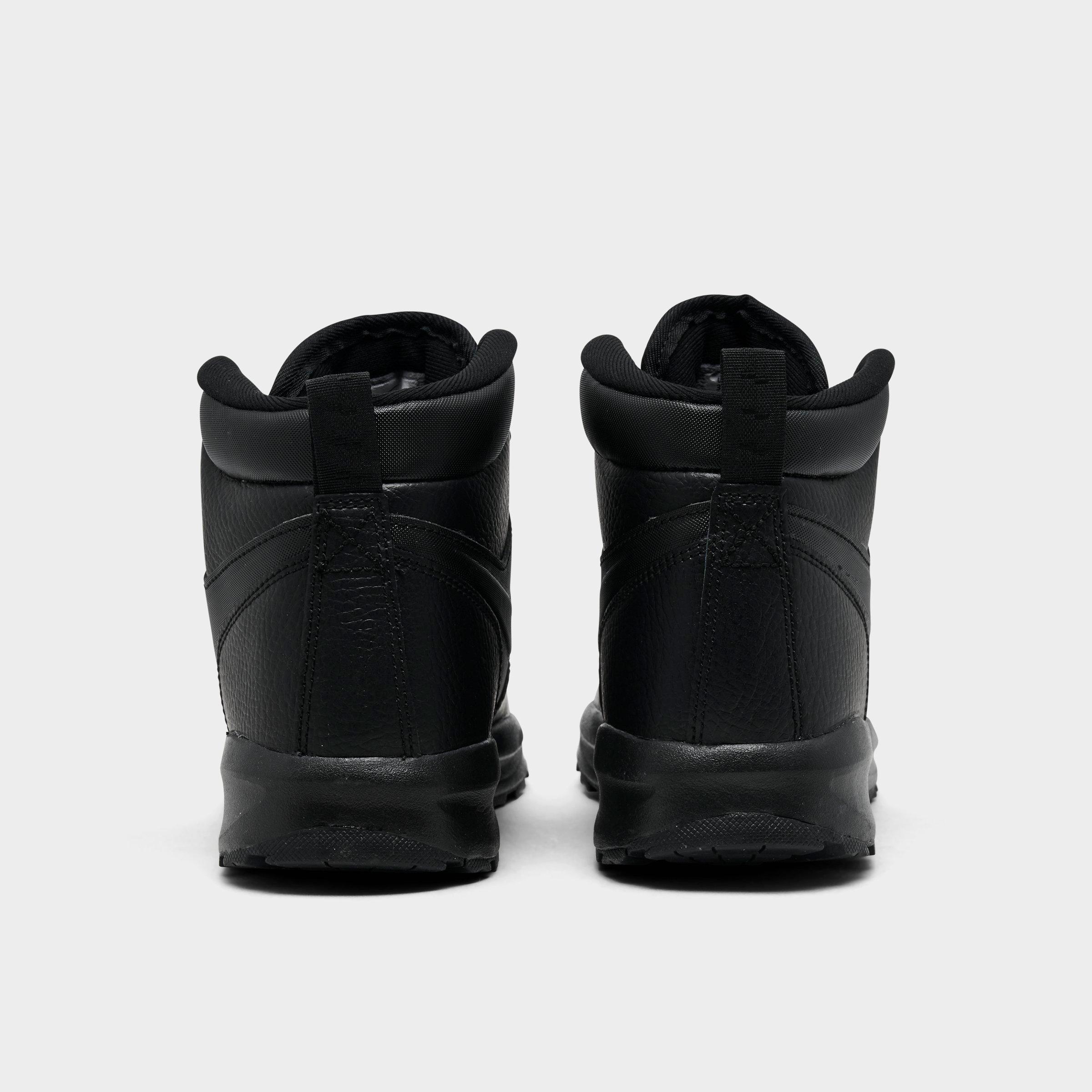 Little Kids' Nithtke Manoa 17 Leather Boots - Black/Black/Black - Back view