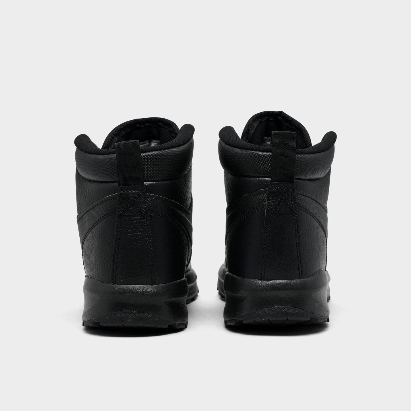 Little Kids' Nithtke Manoa 17 Leather Boots - Black/Black/Black - Back view