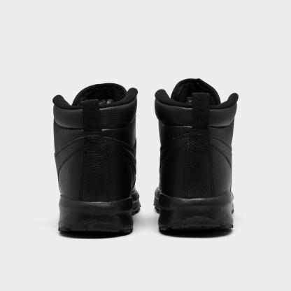 Little Kids' Nithtke Manoa 17 Leather Boots - Black/Black/Black - Back view
