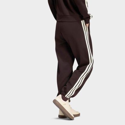 Women's adidas Essentials 3-Stripes Fleece Loose Pants - Aurora Coffee/Ivory