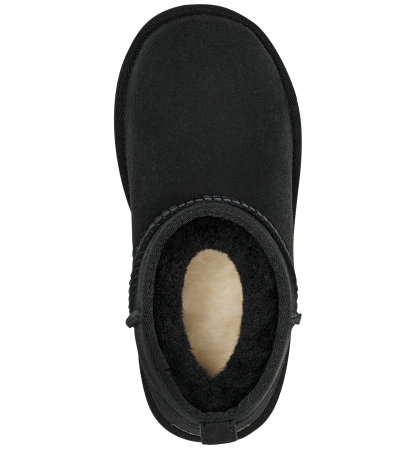 UGG® Kids Classic Ultra Mini Twinface Sheepskin Booties - Black