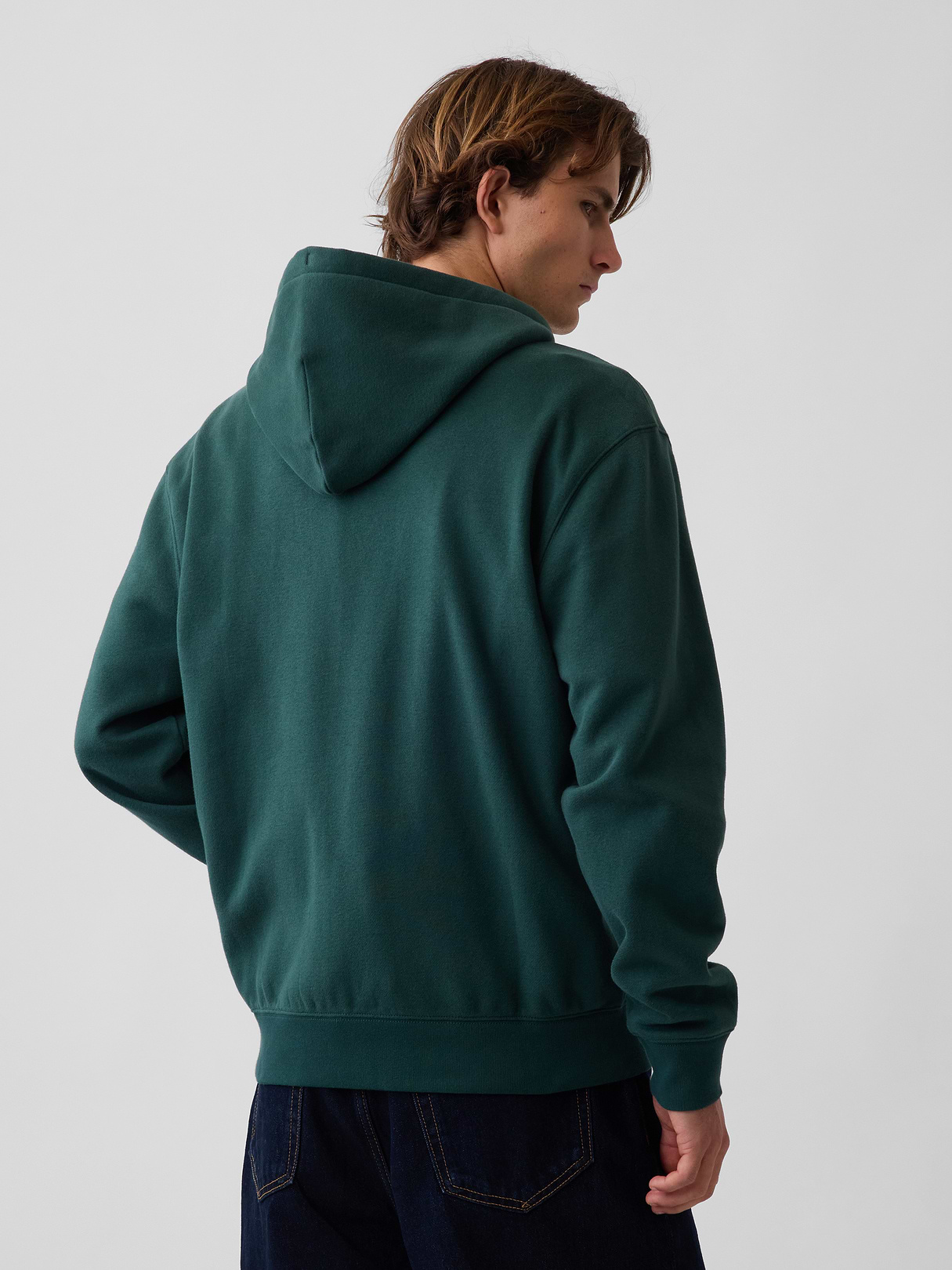 Adult VintageSoft Arch Logo Zip Hoodie - Deep hunter green
