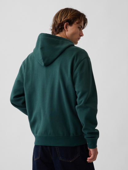 Adult VintageSoft Arch Logo Zip Hoodie - Deep hunter green