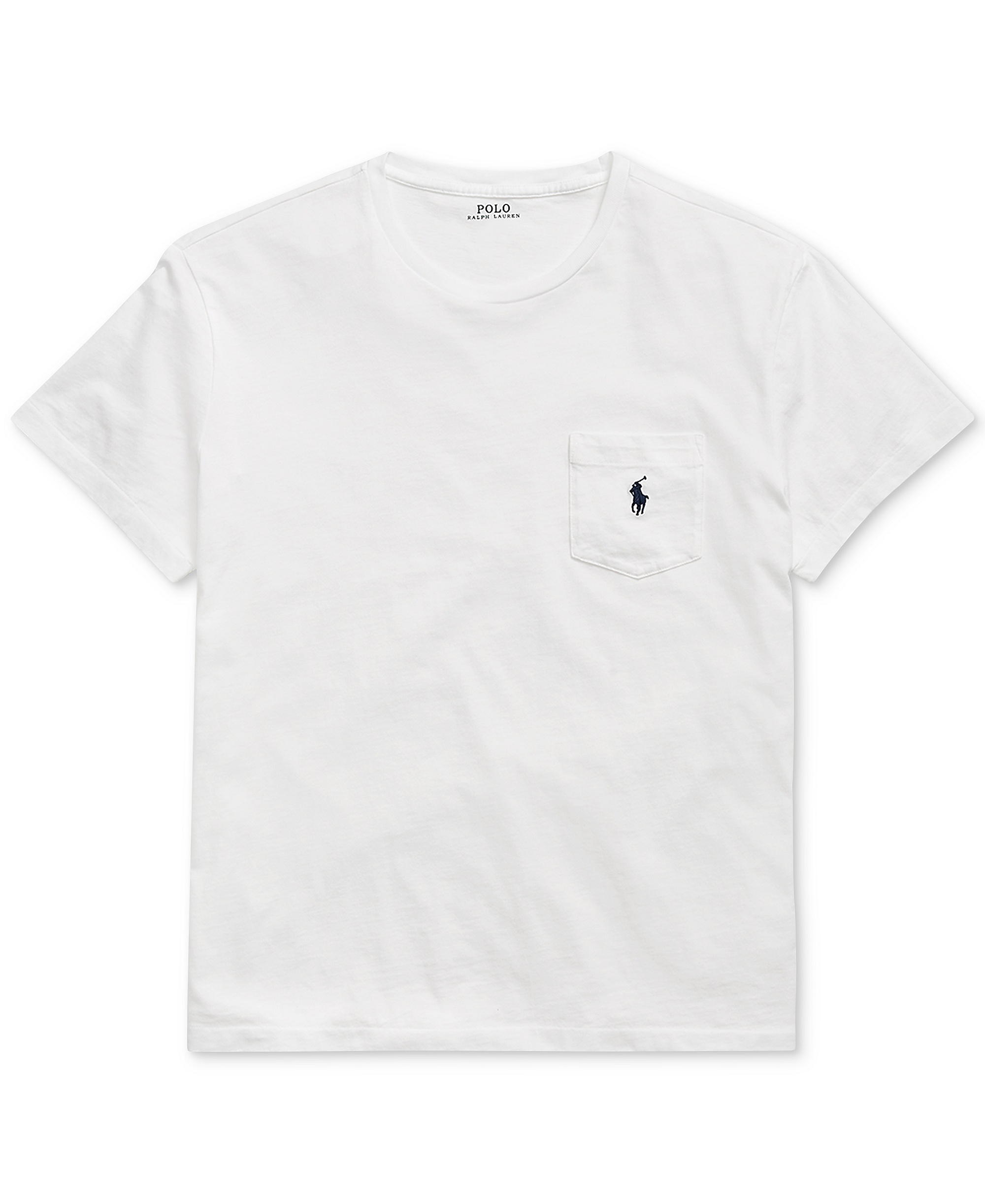 Polo Ralph Lauren Men's Big & Tall Crew-Neck Pocket T-Shirt - White