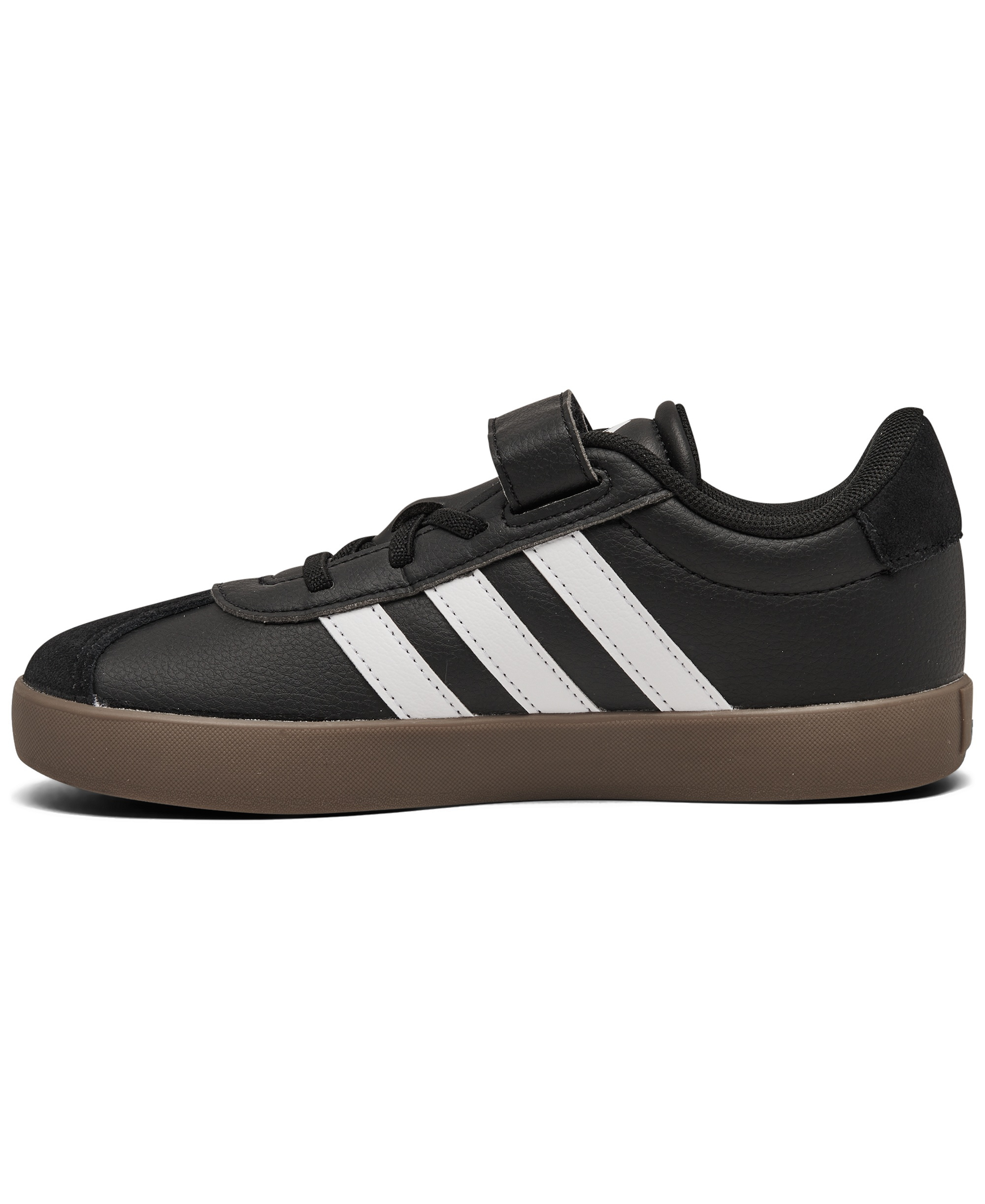 adidas Little Kids VL Court 3.0 Fastening Strap Casual Sneakers from Finish Line - Black, White