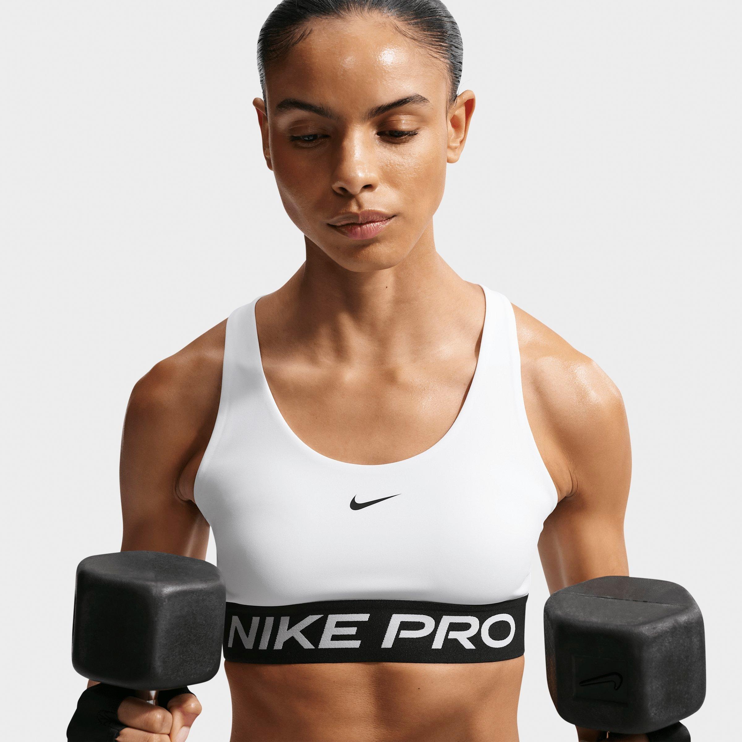 Women's Nithtke Pro 365 Light-Support Non-Padded Sports Bra - White/Black/White/Black