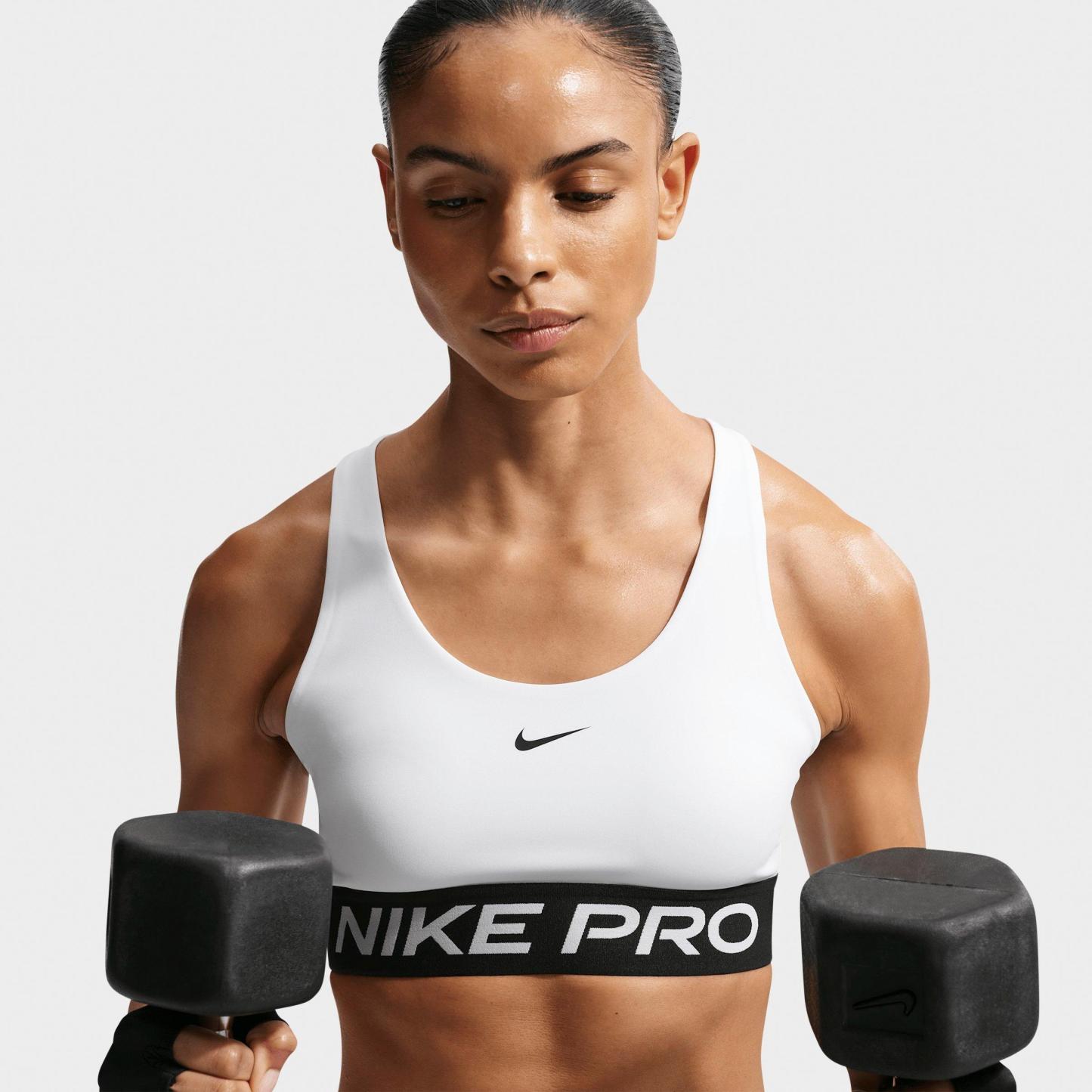 Women's Nithtke Pro 365 Light-Support Non-Padded Sports Bra - White/Black/White/Black