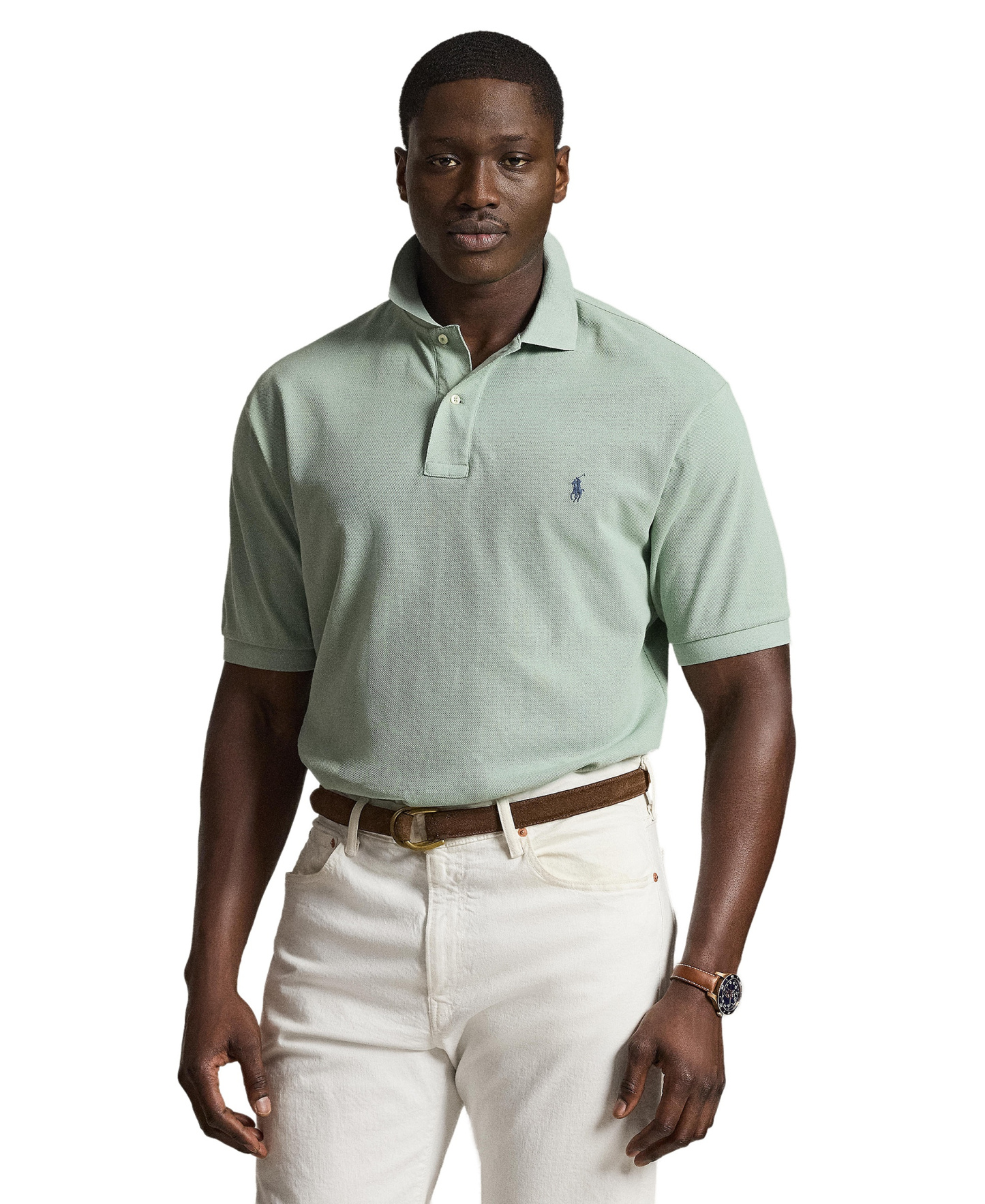 Polo Ralph Lauren Men's Big & Tall Cotton Short-Sleeve Polo Shirt - Light Green/C7952