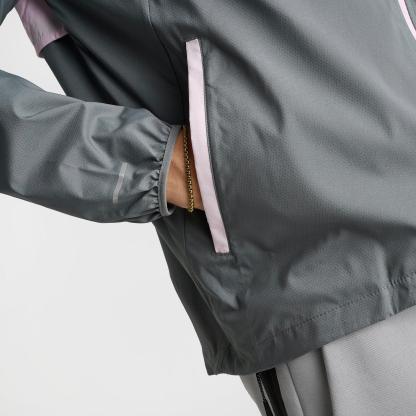 Men's Nithtke Impossibly Light Windrunner Running Jacket - Smoke Grey/Pink Foam/Wolf Grey