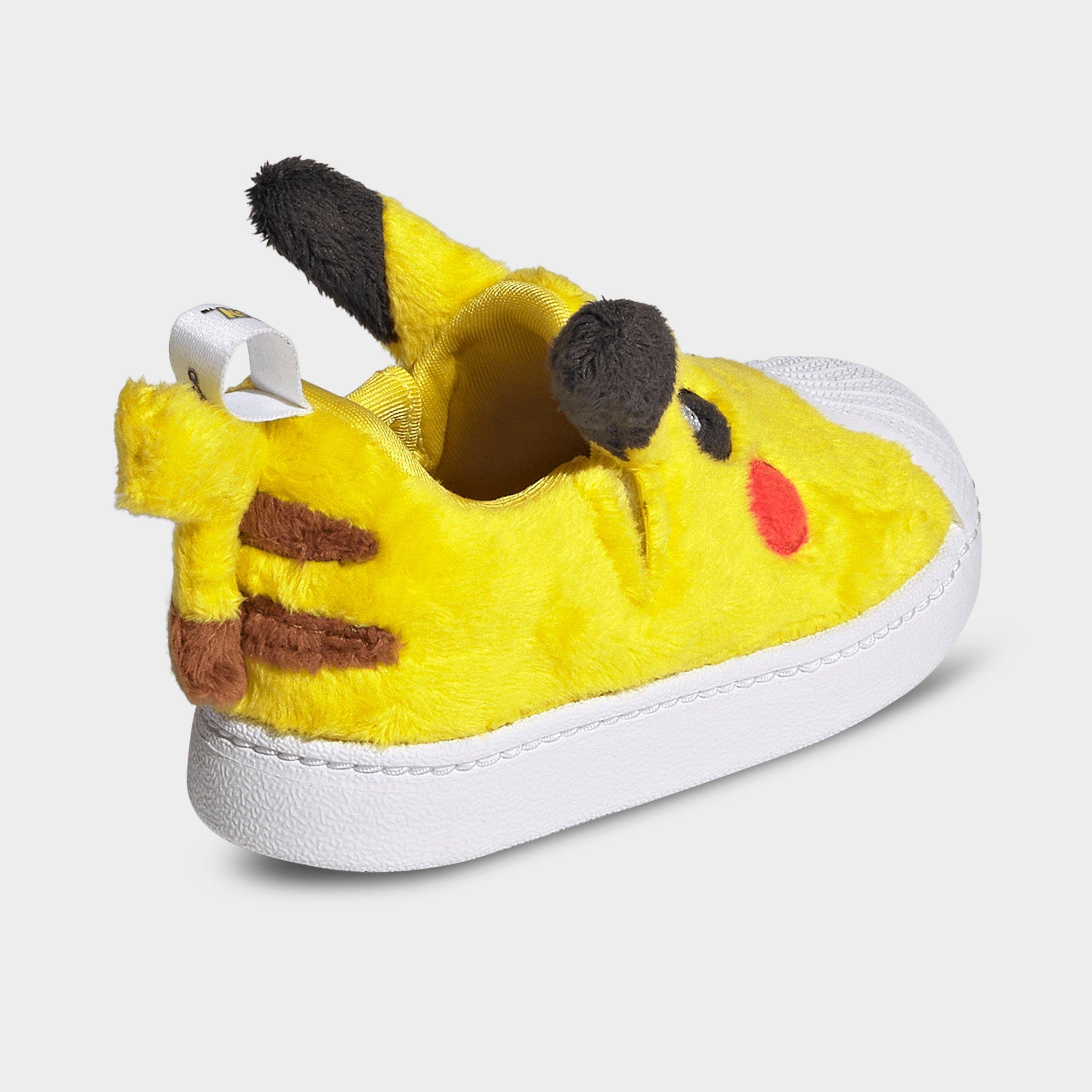 Kids' Toddler adidas x Pokemon Superstar Quickon Casual Shoes - Yellow/Core Black/Cloud White - Back view