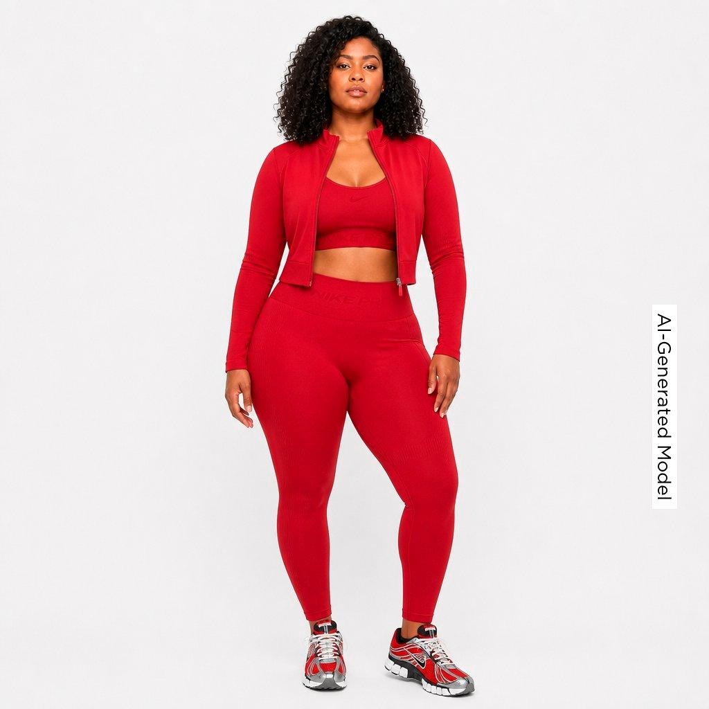 Women's Nithtke Pro Seamless Light-Support Padded Sports Bra - Tough Red